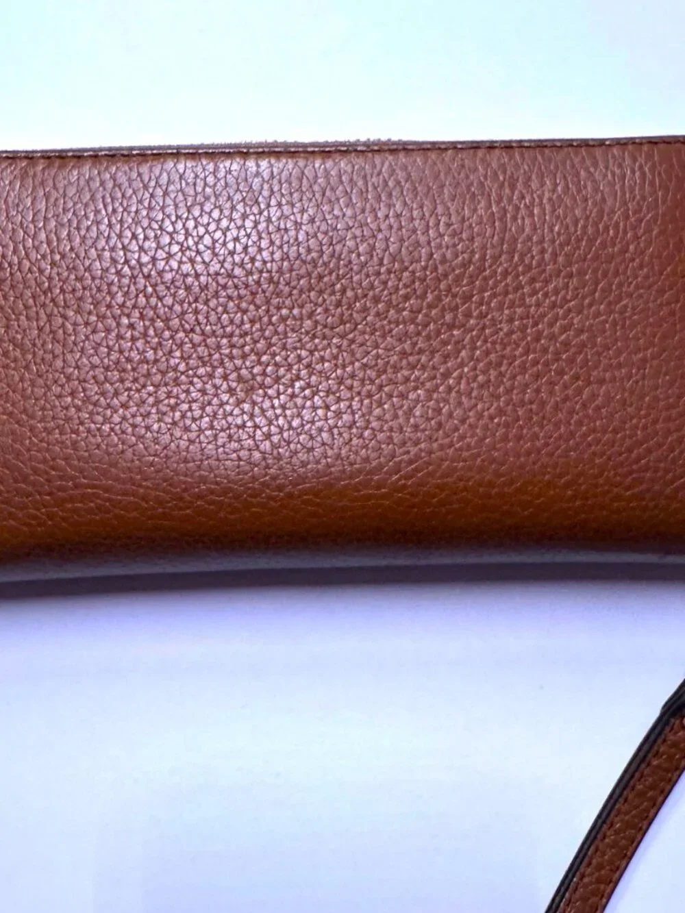 Michael Kors Large Jet Set Travel Pebbled Leather Wristlet - Camel 35T7GTVE7L